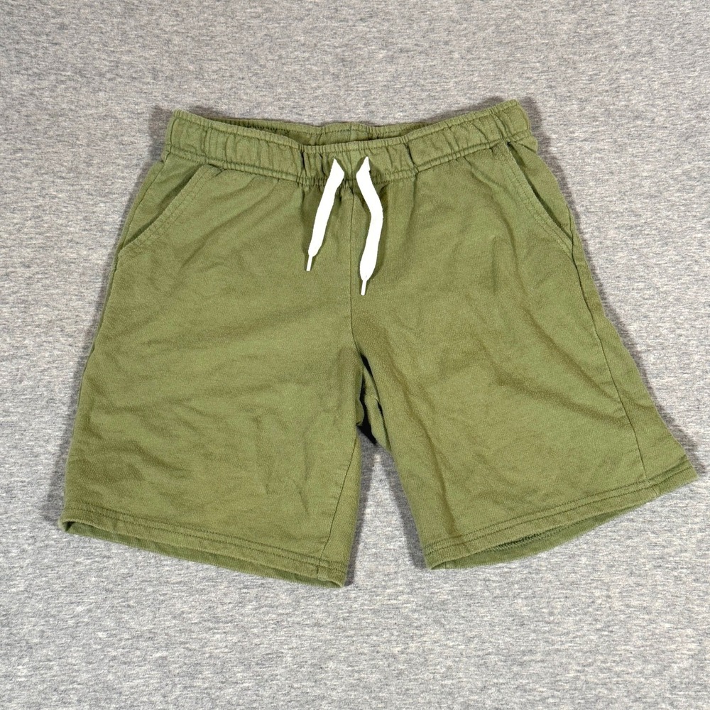 Cat & Jack Boys Olive Green Pull-On Shorts Size XL 14/16 Drawstring French Terry